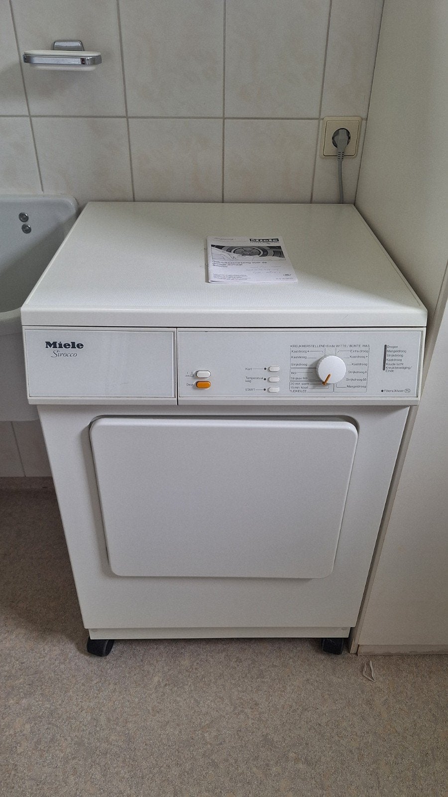 Miele T491 Sirocco Novotronic Wasdroger - Goede Staat, Witgoed en Apparatuur, Wasdrogers, Ophalen, Gebruikt, 4 tot 6 kg, Anti-kreukfase