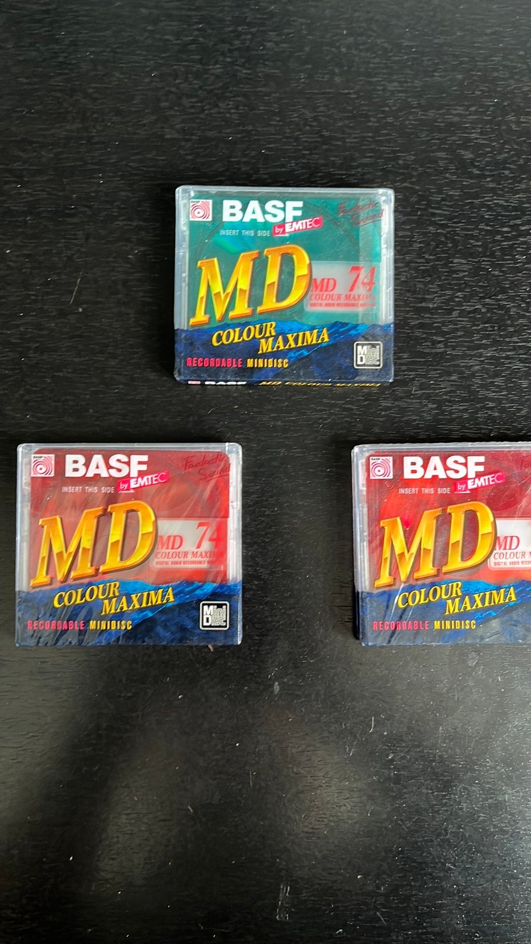 BASF MD Colour Maxima 74 minuten Minidiscs (3 stuks), Audio, Tv en Foto, Walkmans, Discmans en Minidiscspelers, Ophalen of Verzenden
