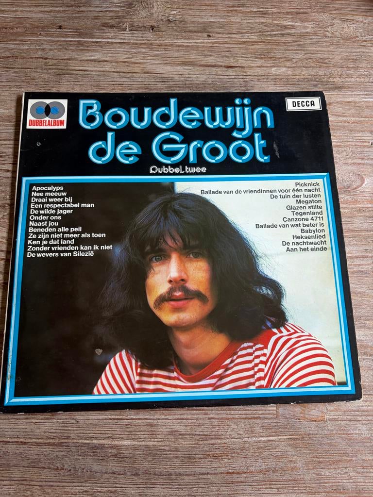 Boudewijn de Groot - Dubbel, Twee (LP, 1970), Cd's en Dvd's, Vinyl | Nederlandstalig, Gebruikt, Ophalen of Verzenden, Levenslied of Smartlap