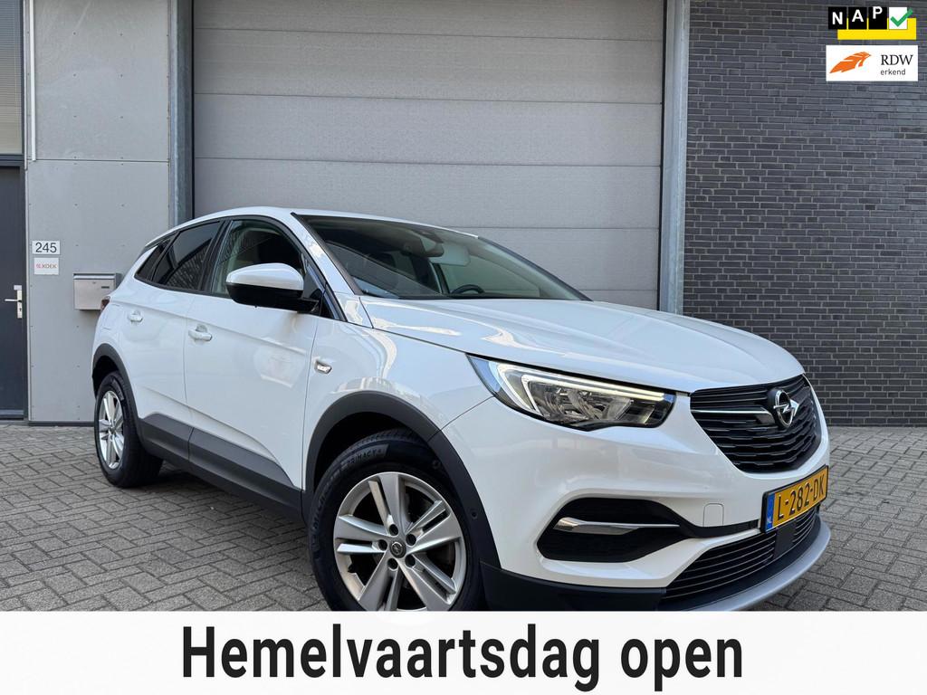 Opel Grandland X 1.2 Turbo Elegance [Dealer OH | Achteruitri, Gebruikt, Leder en Stof, Wit, Origineel Nederlands