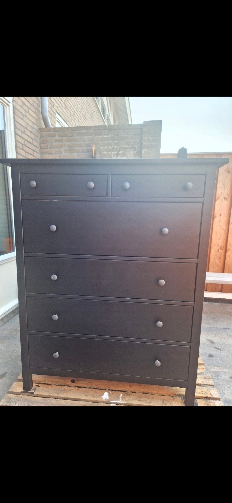 IKEA Hemnes Ladenkast - 6 laden - Mat Zwart, Huis en Inrichting, Ophalen, 5 laden of meer, Zo goed als nieuw, Minder dan 100 cm