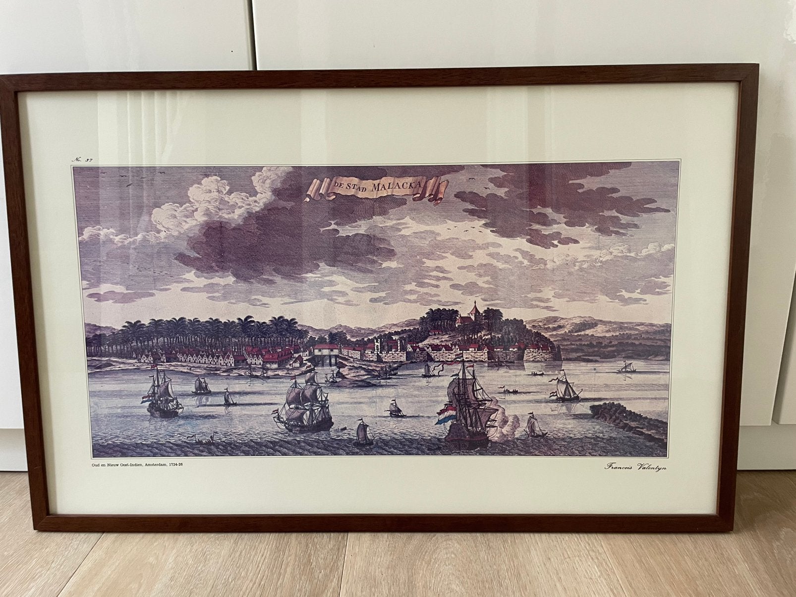 Oude tekening van Malakka Maleisië in 1724, Antiek en Kunst, Ophalen, Tekening