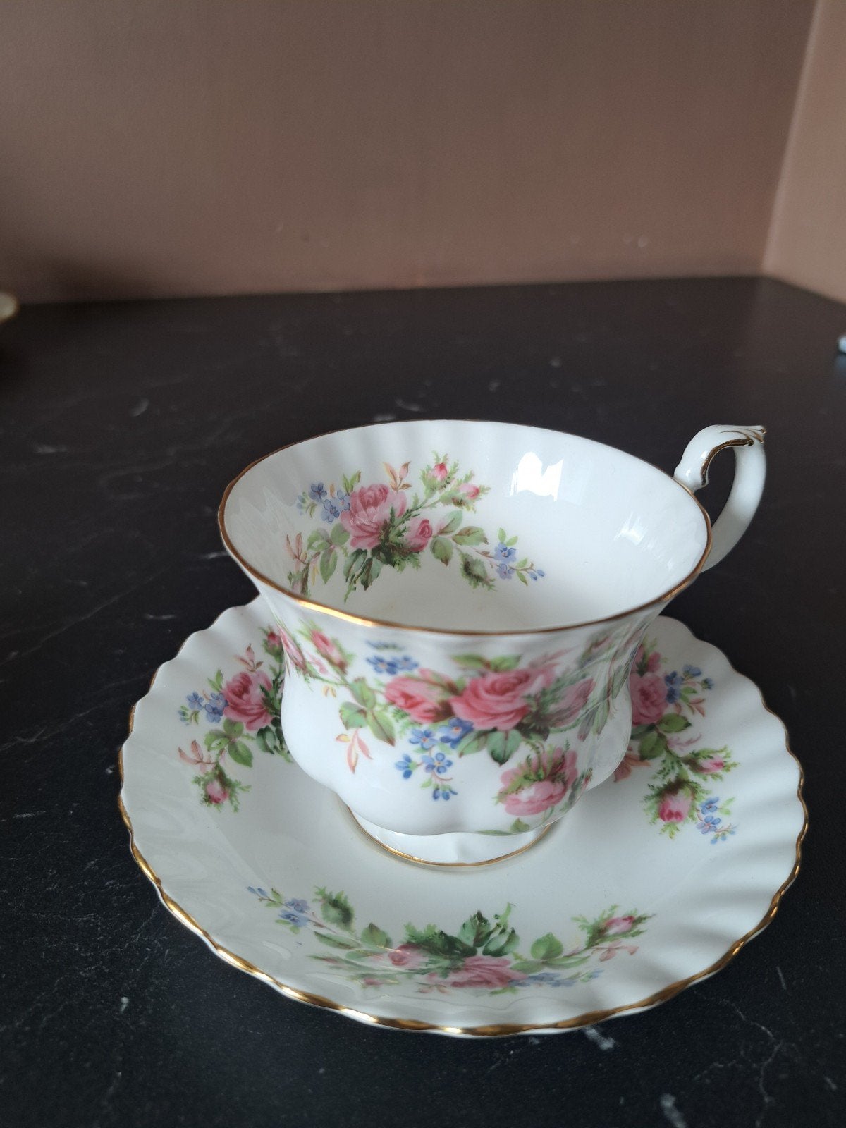Royal Albert Moss Rose Theekop en Schotel, Ophalen