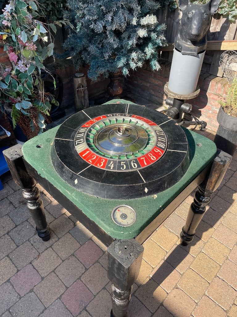 Casino Roulette Tafel Automaat opbergkist Antiek jaren 40 !?, Antiek en Kunst, Ophalen