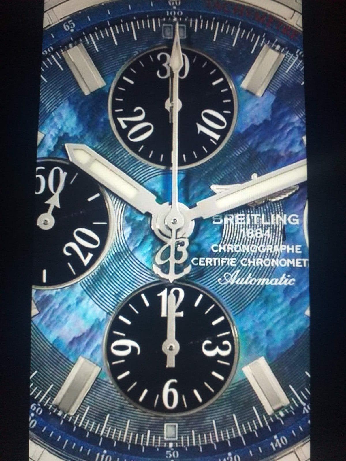2x Breitling Chronomat evolution parelmoer gelimiteerd 400st, Ophalen of Verzenden, Zo goed als nieuw, Staal, Breitling