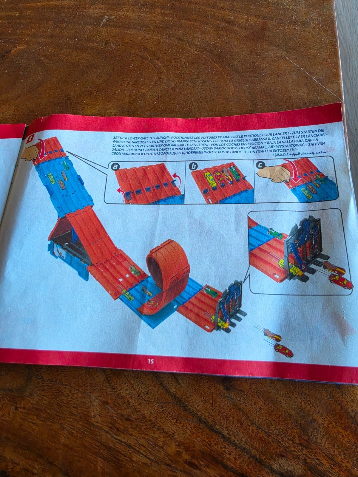 Hot Wheels Track Builder met  brug en 10 autos, Gebruikt, Zelf te bouwen, Ophalen of Verzenden, Hot Wheels