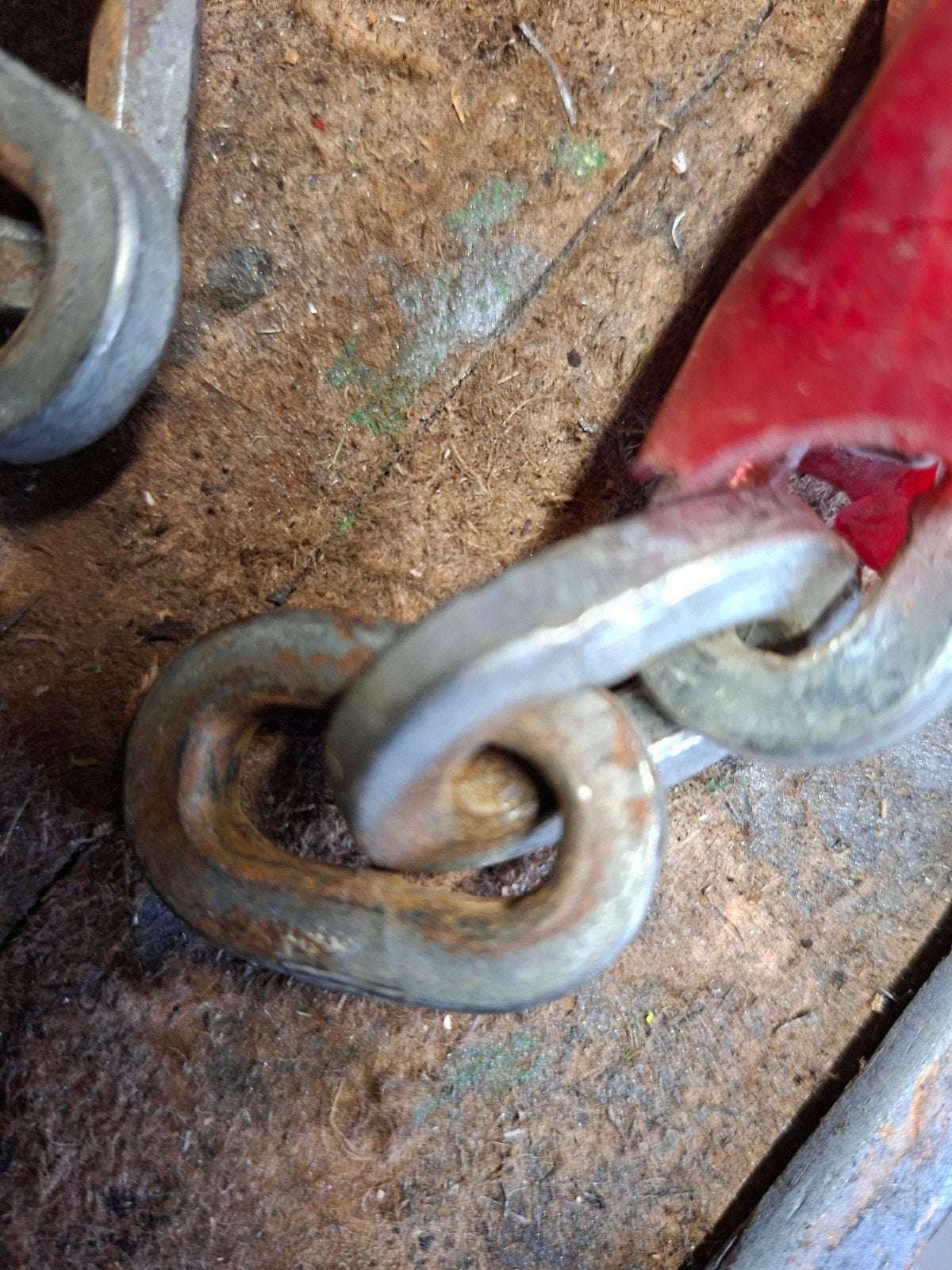 Robuust rood kettingslot voor fiets of scooter, Ophalen, Gebruikt, Kettingslot