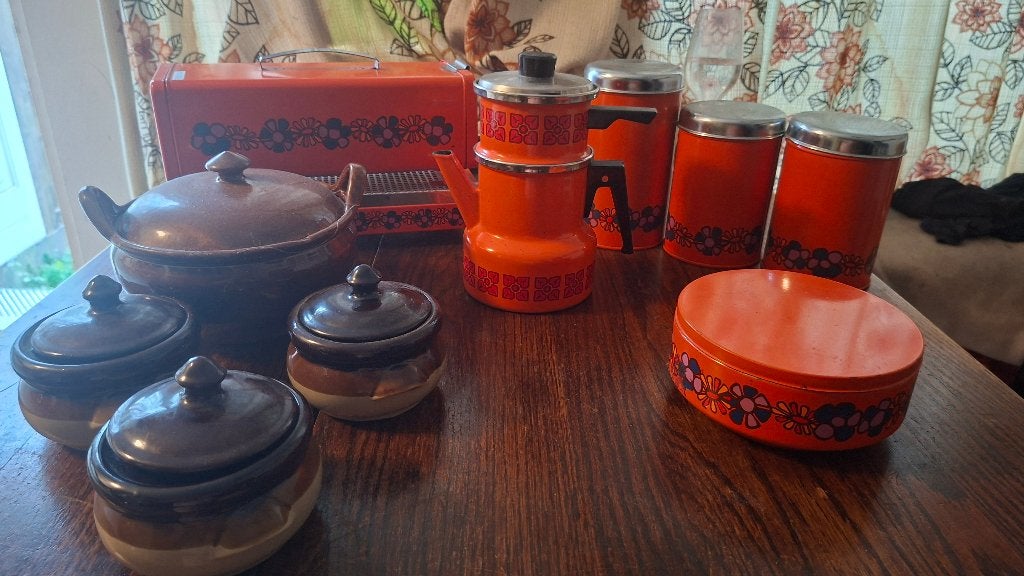 Brabantia collectie; bussen, koffiekan, plaat etc., Ophalen of Verzenden