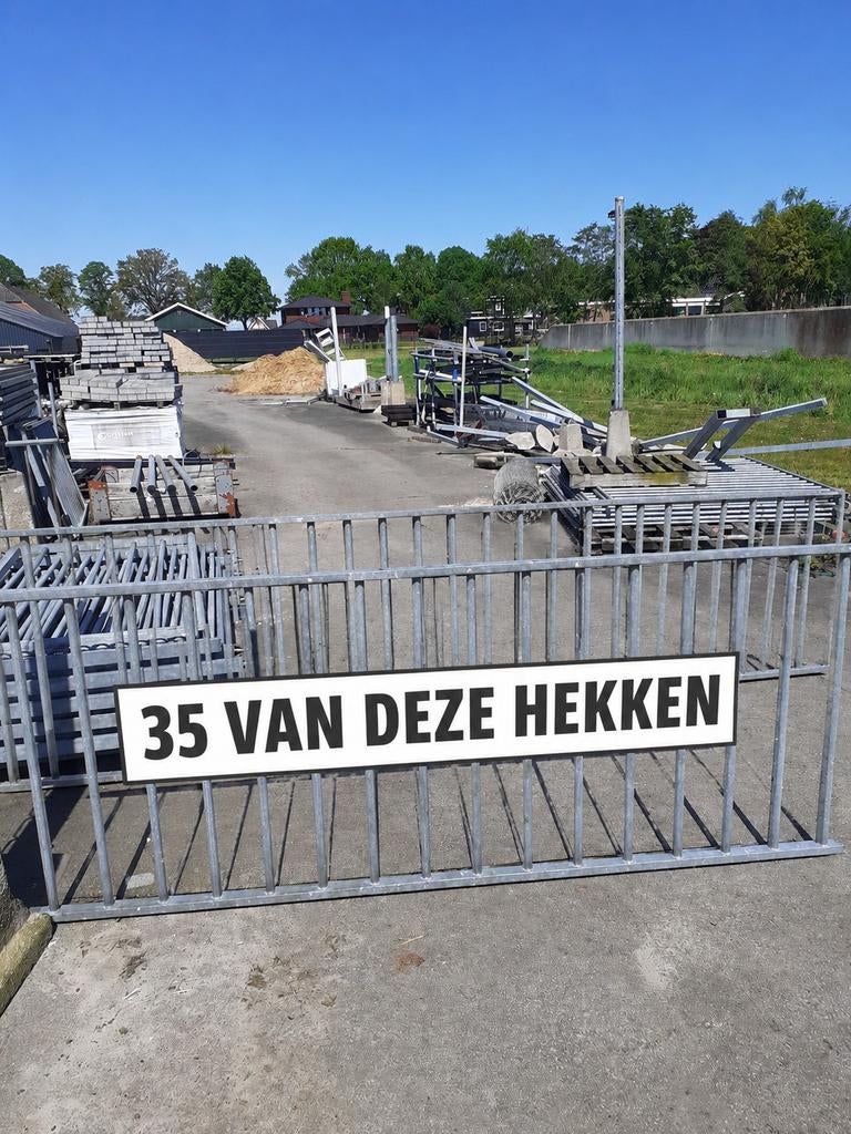 35x Hekwerkdelen 230x95cm - Gebruikt IJzeren Hek, Ophalen, Met poort, Gebruikt, Overige typen