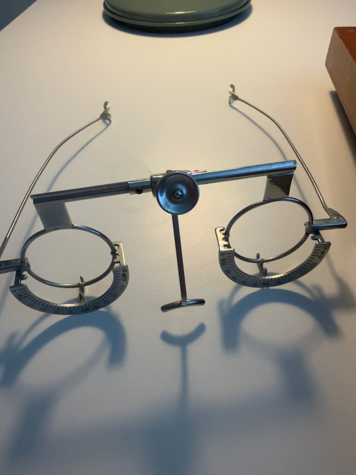 Antieke Optometrie Pasbril met Lenzen Set in Houten Kist, Ophalen of Verzenden