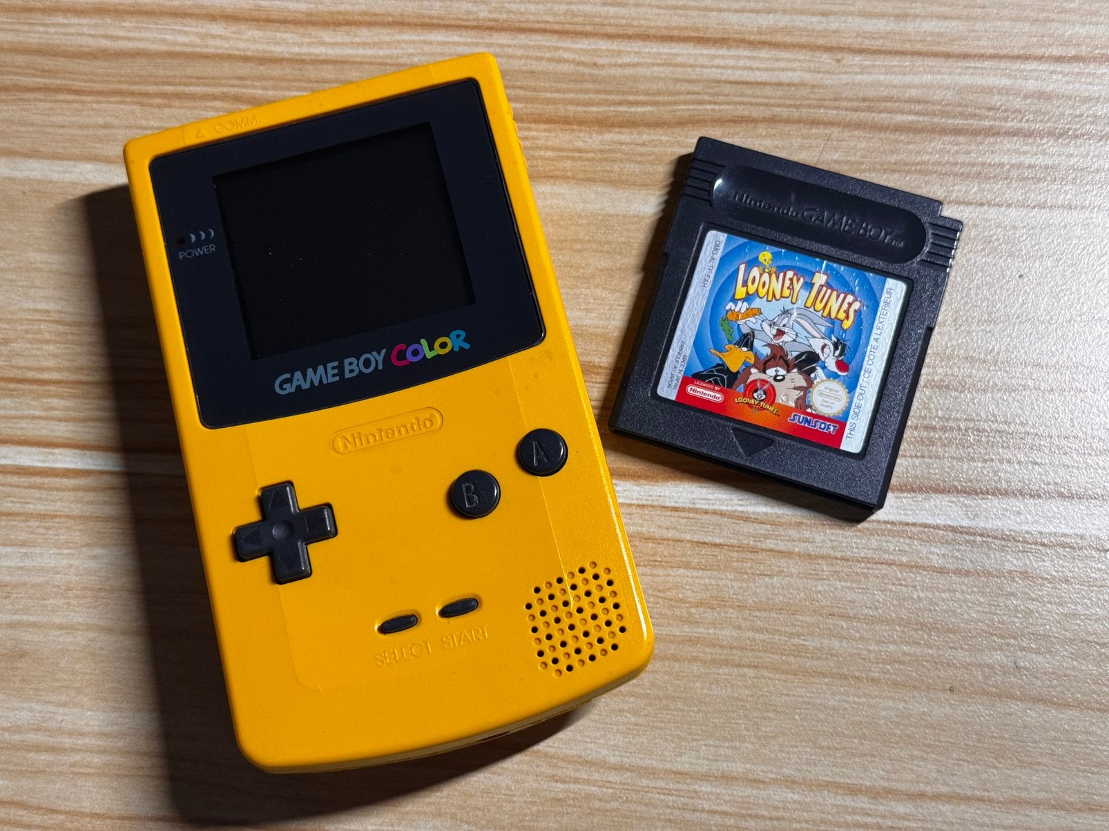 Originele Nintendo Game Boy Color Dandelion + Looney Tunes, Spelcomputers en Games, Ophalen of Verzenden, Zo goed als nieuw, Game Boy Color