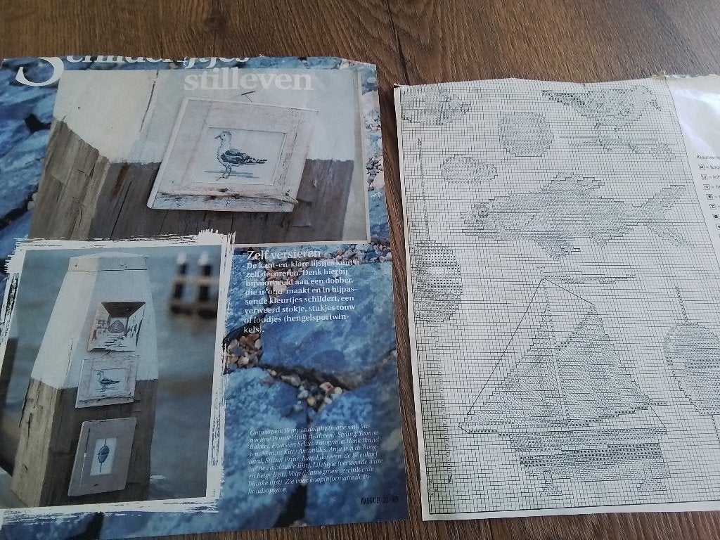 Borduurpatroon van ijsselmeer motieven, Ophalen of Verzenden, Zo goed als nieuw, Handborduren, Patroon