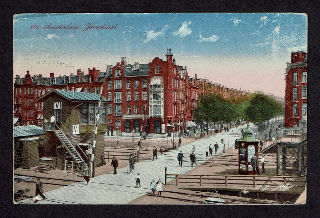 Amsterdam -  Javastraat - 1923 - Oude ingekleurde kaart, Ophalen of Verzenden, 1920 tot 1940, Gelopen, Noord-Holland