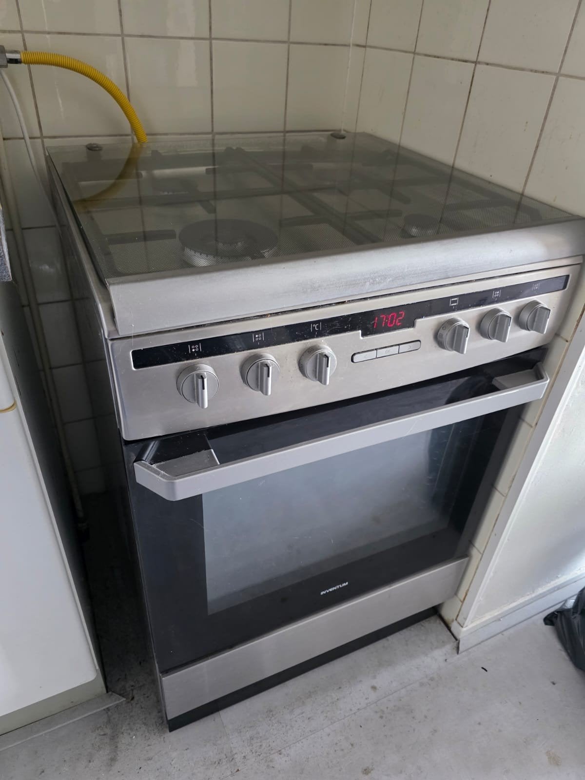 Inventum Gasfornuis VFG6034WGRVS/03 uit 2020, Ophalen, Gebruikt, 60 cm of meer, 4 kookzones