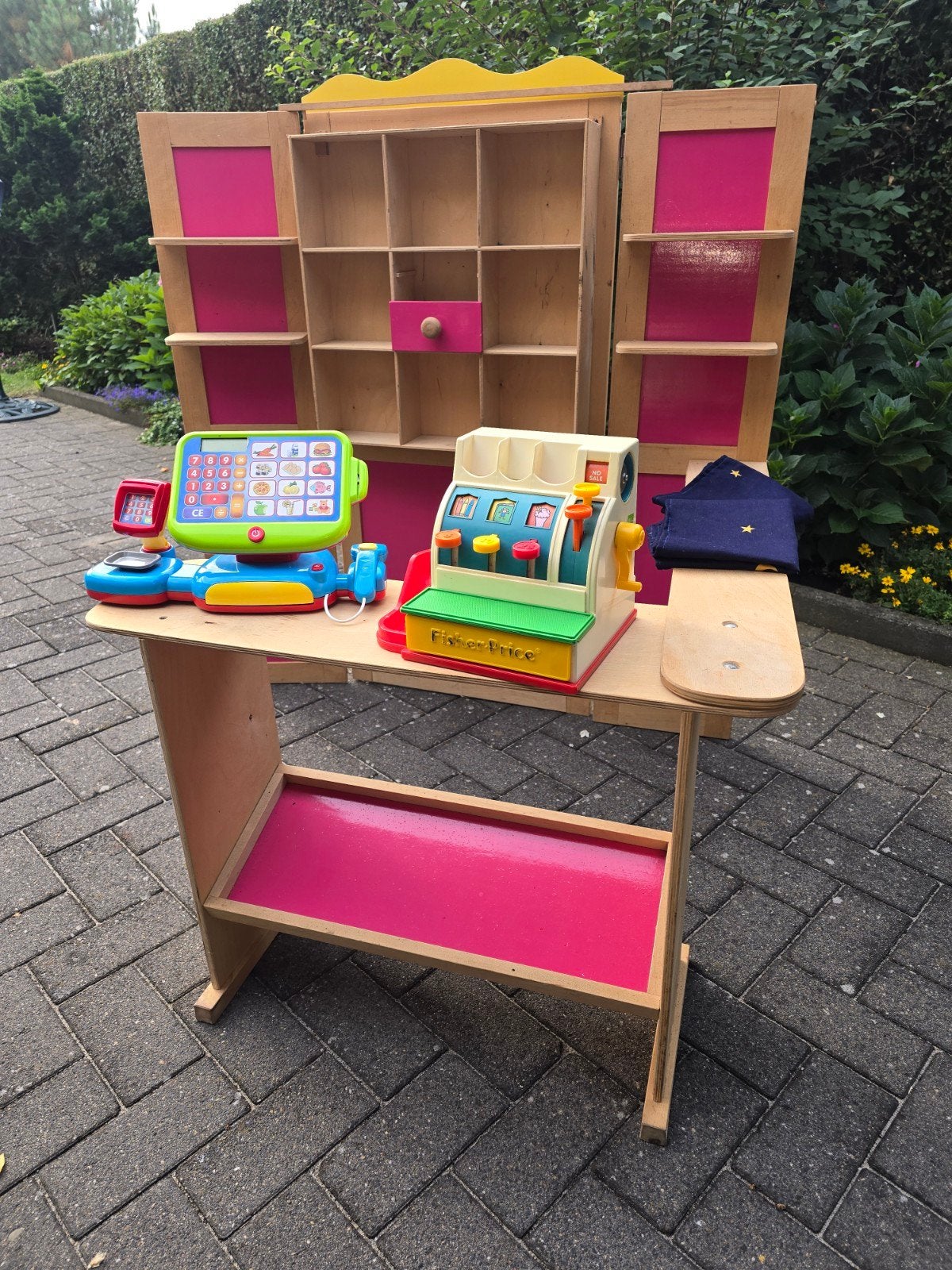 2-in-1 Speelset: Winkel en Poppenkast met Kassa's, Ophalen