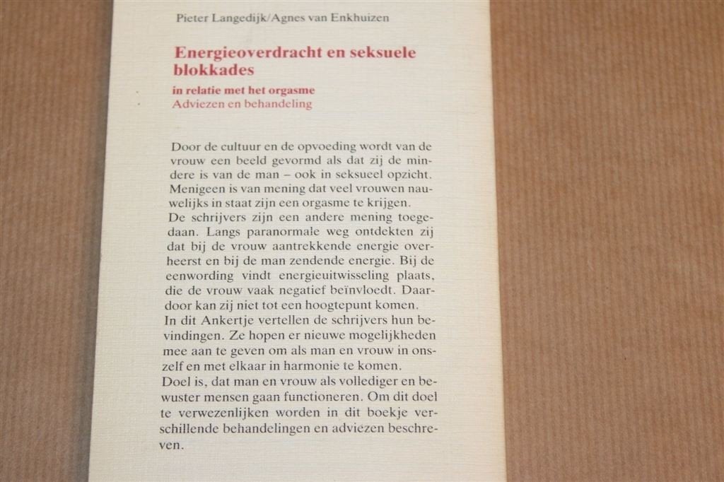 Seksuele Blokkades & Orgasme — Energietherapie & Advies, Ophalen of Verzenden, Gelezen, Overige onderwerpen, Achtergrond en Informatie