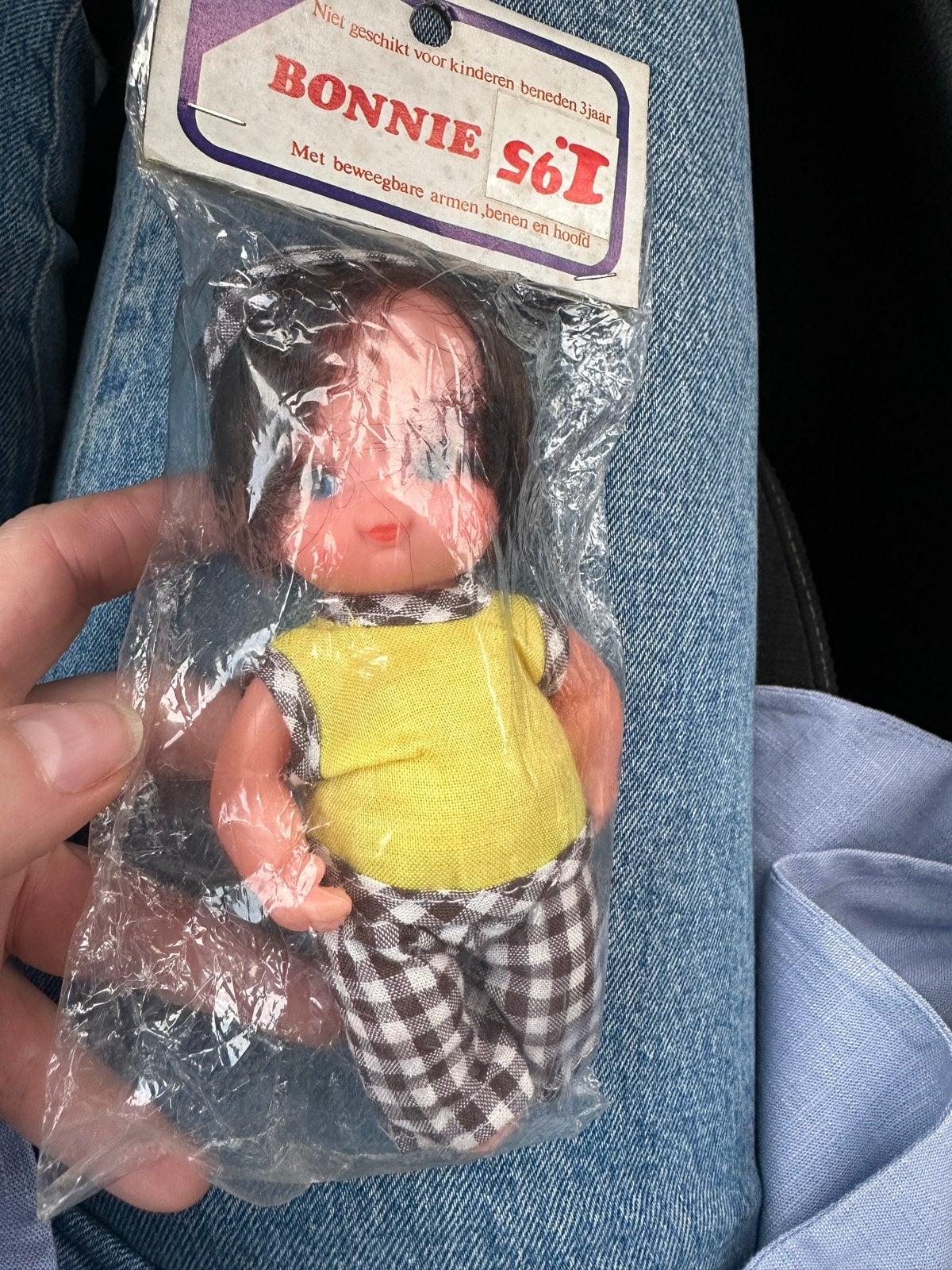 Vintage zakpopje "Bonnie" - NOS/MIB uit jaren '70/'80, Ophalen of Verzenden, Nieuw, Pop