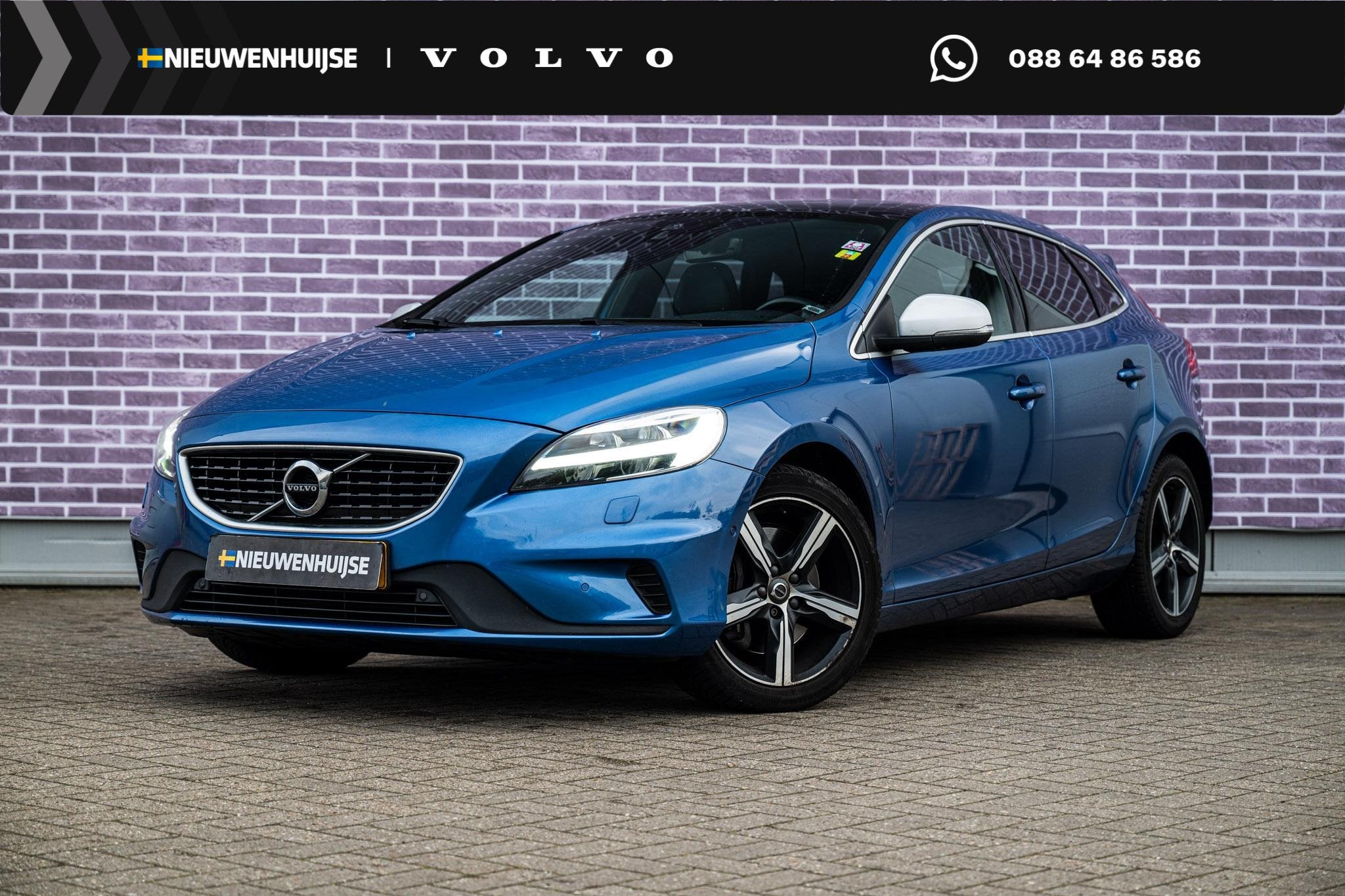 Volvo V40 1.5 T3 Polar+ Sport | R-Design | Panoramadak | Sta, Auto's, Volvo, Euro 6, 4 cilinders, Blauw, 152 pk