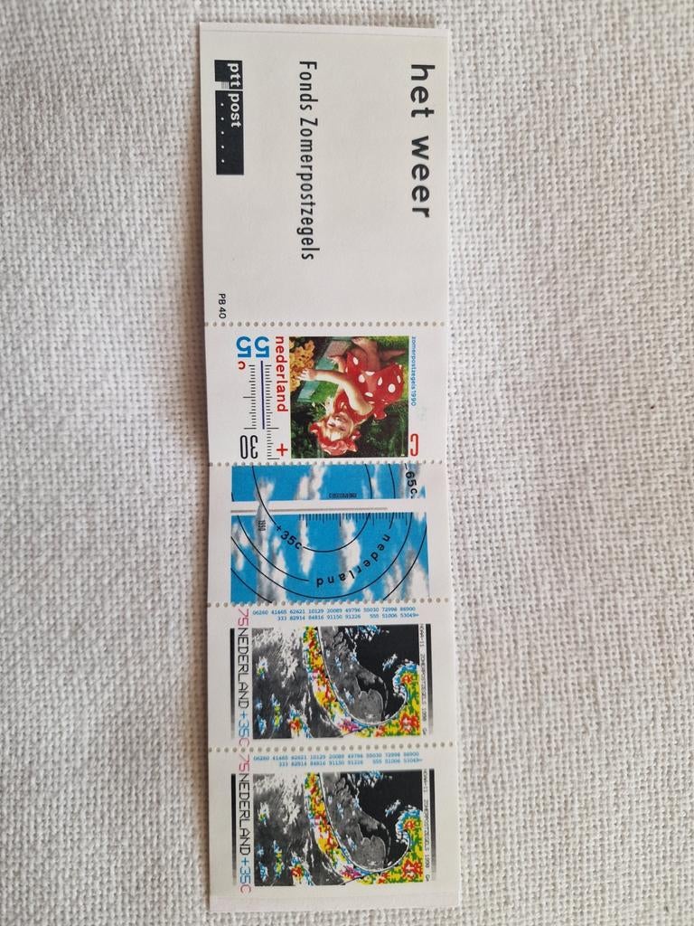 Zomerpostzegelboekje 1990 PB 40 - Het Weer, Ophalen of Verzenden, Na 1940, Postfris