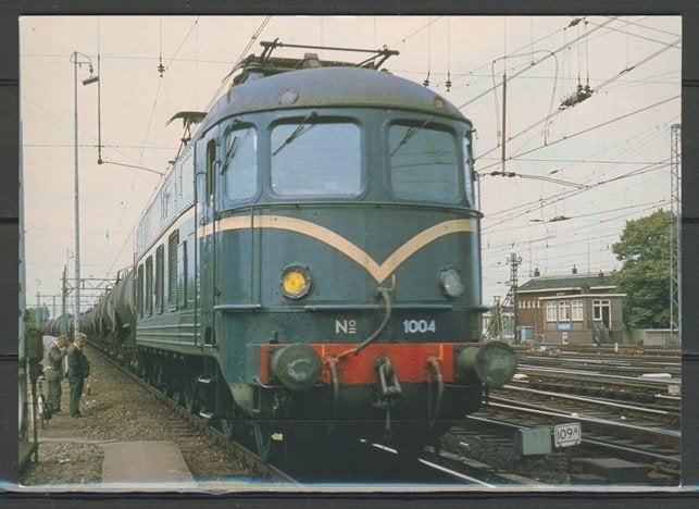 NS E-Loc No. 1004 Foto-Ansichtkaart Trein t-170 jdu, Verzamelen, Ophalen of Verzenden, Zo goed als nieuw, Trein, Kaart of Prent