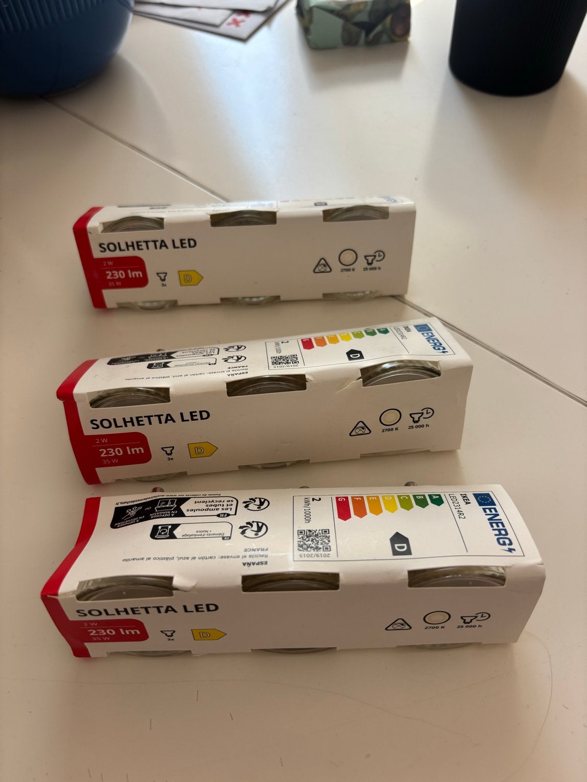9x IKEA Solhetta LED lampen 230 lm, 2W (35W equivalent), Led-lamp, Nieuw, IKEA, Ophalen