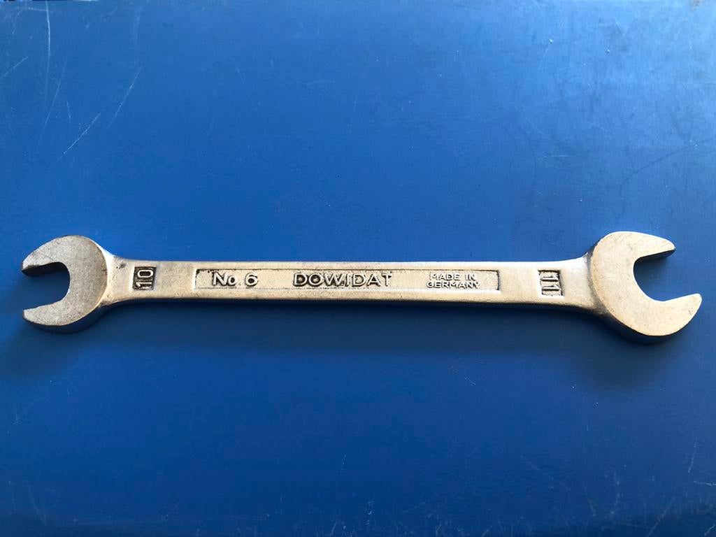Steeksleutel No. 6 DOWIDAT 10 mm - 11 mm MADE IN GERMANY, Ophalen of Verzenden, Gebruikt