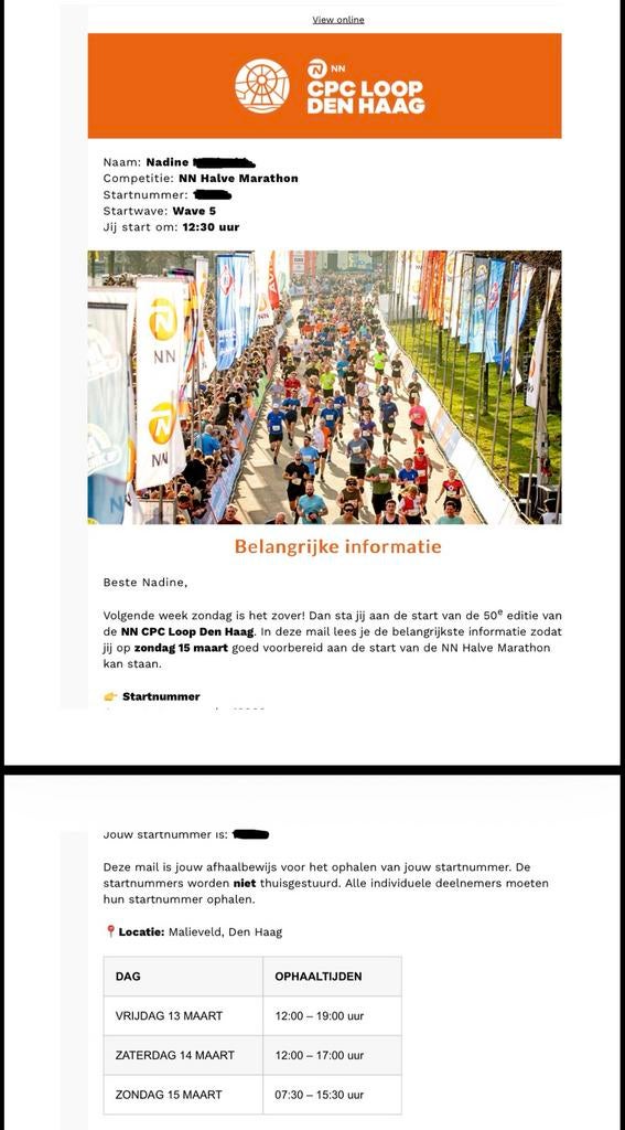 CPC halve marathon, Tickets en Kaartjes, Sport | Overige, Eén persoon, Maart