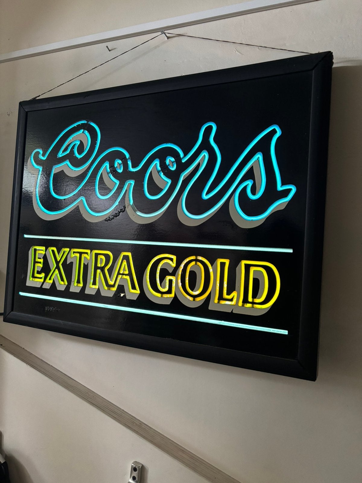 Coors extra cold lichtbak werkend reclamebord, Ophalen, Zo goed als nieuw