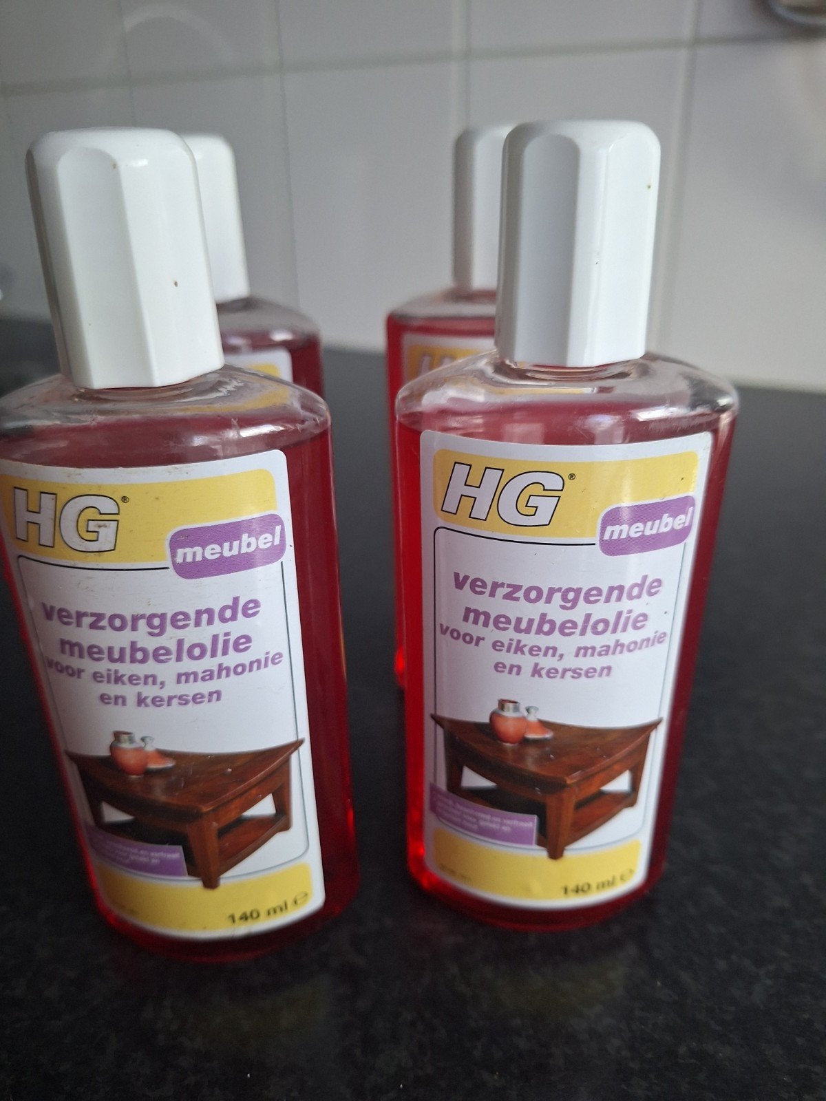 verzorgende meubelolie van HG 4 stuks 25 euro, Antiek en Kunst, Ophalen