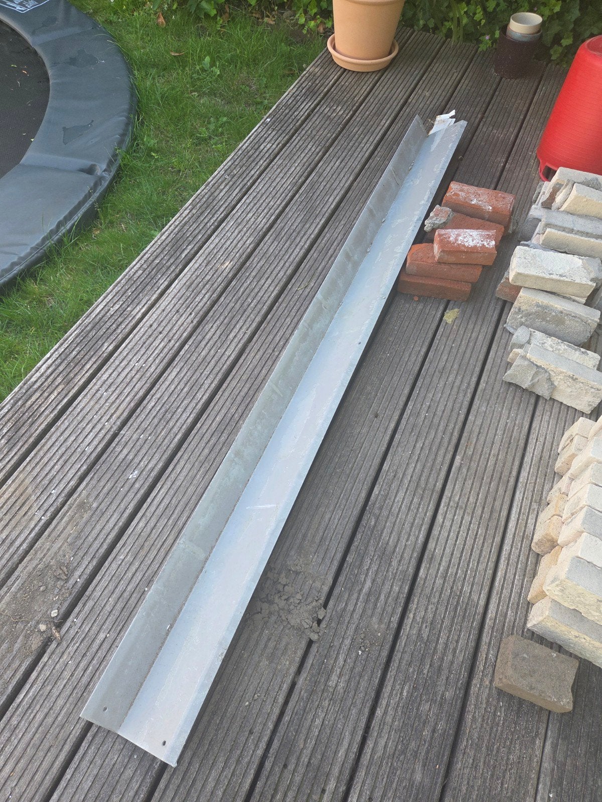 Hoekprofiel / latei staal 210cm, Ophalen of Verzenden, Gebruikt, Overige metalen