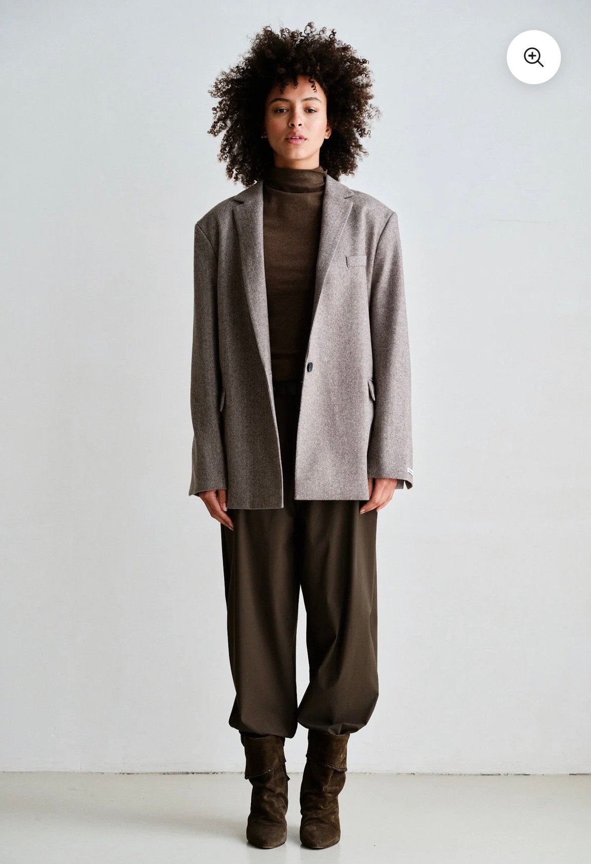 Oversized blazer Penn & ink 38 /M, Maat 38/40 (M), Bruin, Ophalen of Verzenden, Zo goed als nieuw