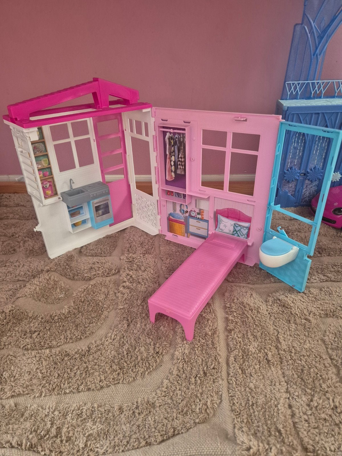 Inklapbaar barbie huis, Ophalen of Verzenden, Poppenhuis