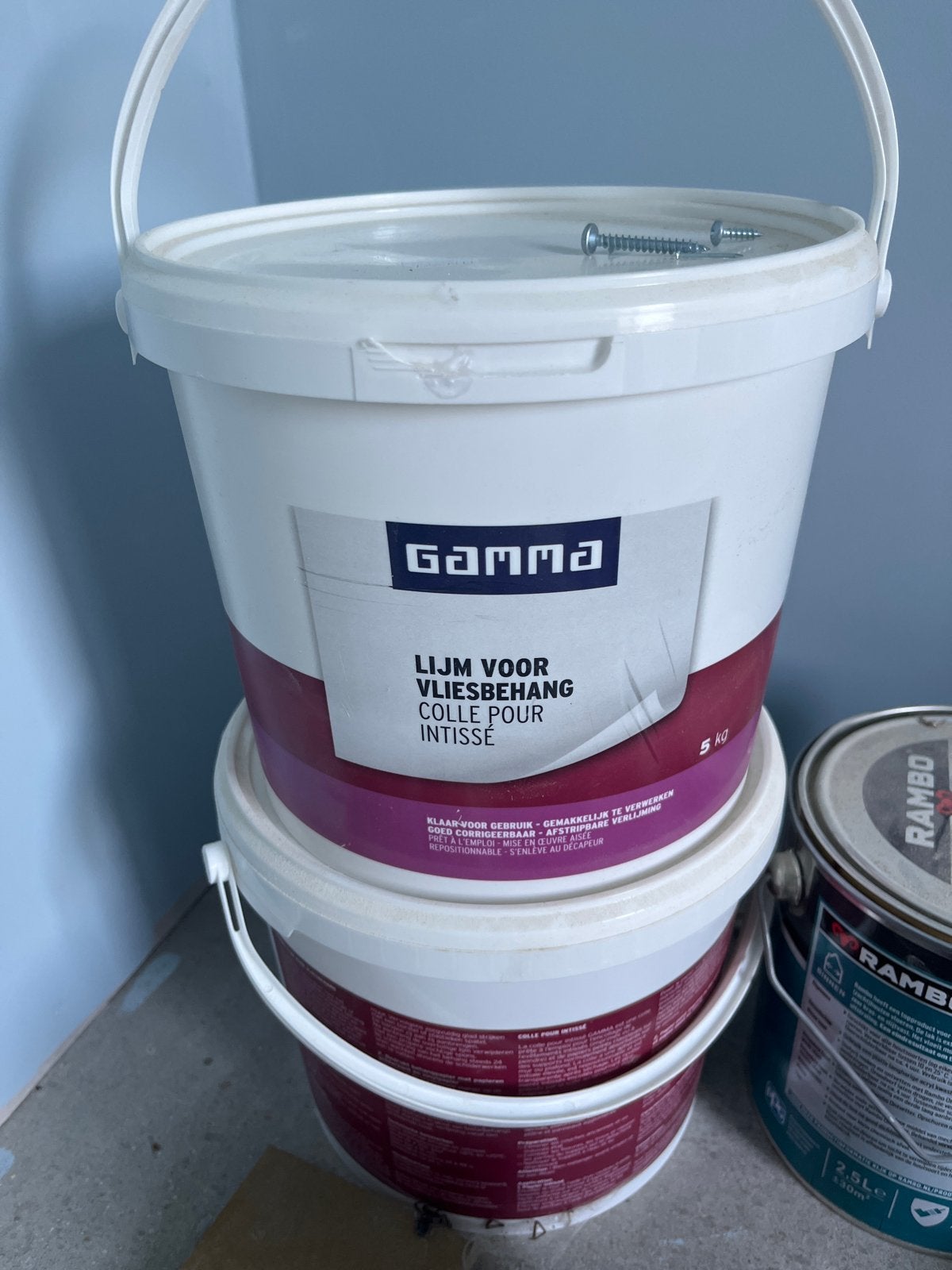 Gamma Lijm voor Vliesbehang 5 kg, Huis en Inrichting, Stoffering | Behang, Ophalen, Wit