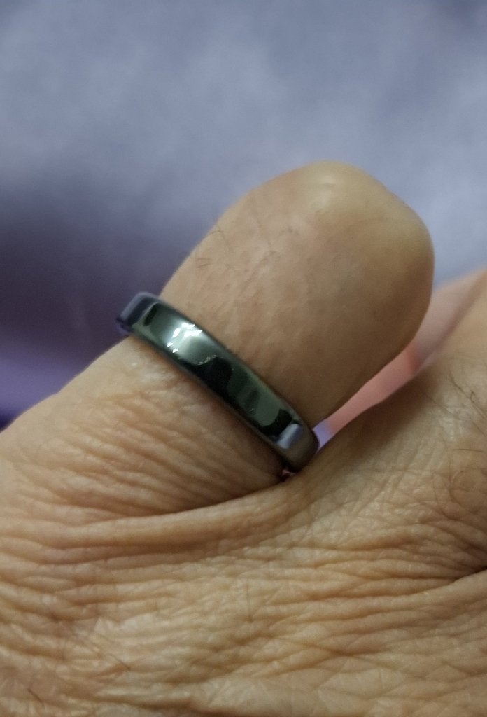 Bandring Hematiet Ø 17½ mm, Overige materialen, Verzenden, Nieuw, 17 tot 18