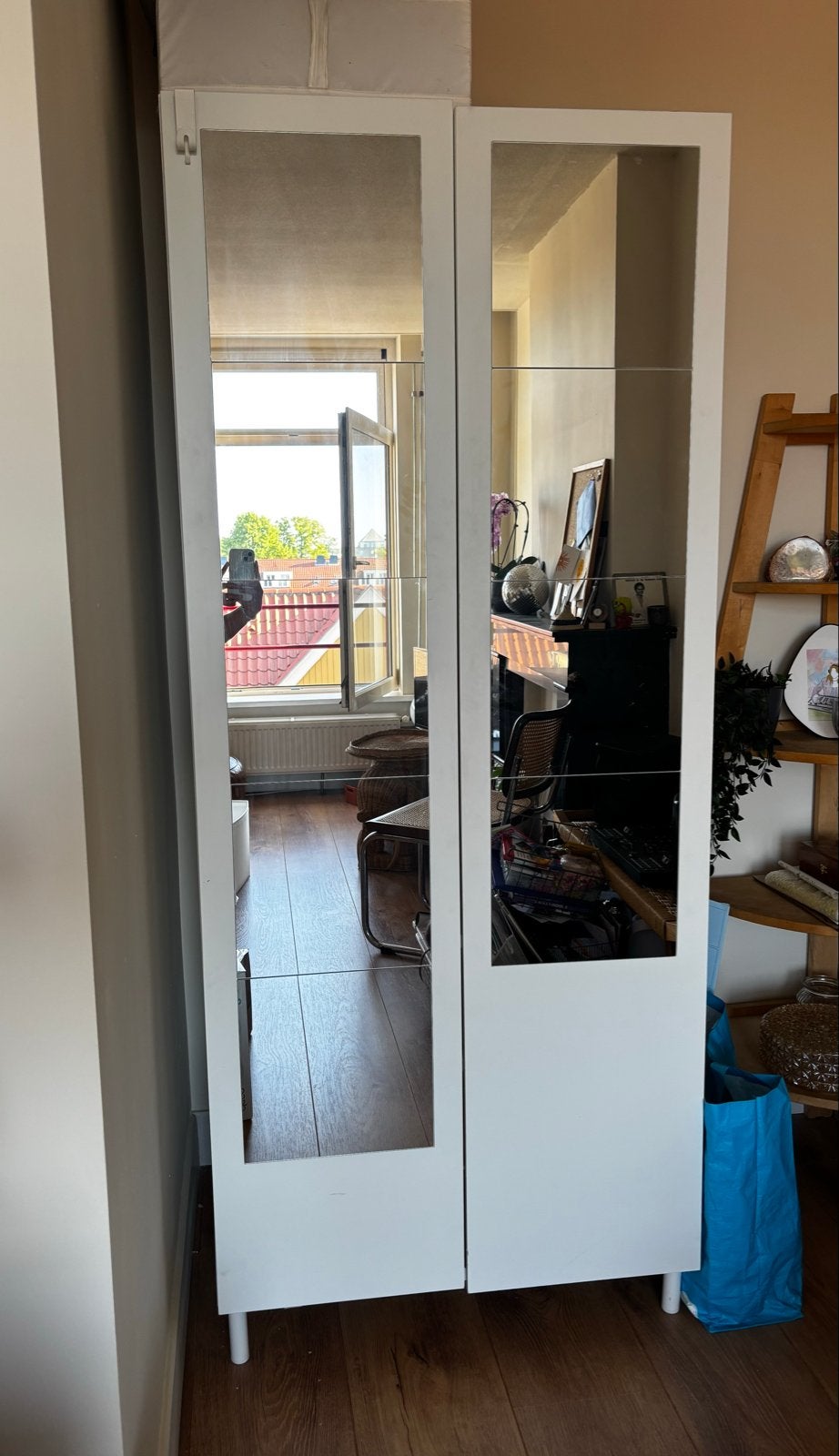 IKEA Platsa kast 180x80 cm met spiegels en draadmanden, Ophalen, Gebruikt, 50 tot 100 cm, 150 tot 200 cm