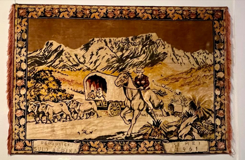 Wandkleed Zuid-Afrika 'De Voortrekkers' 1961 Tafelberg, Ophalen