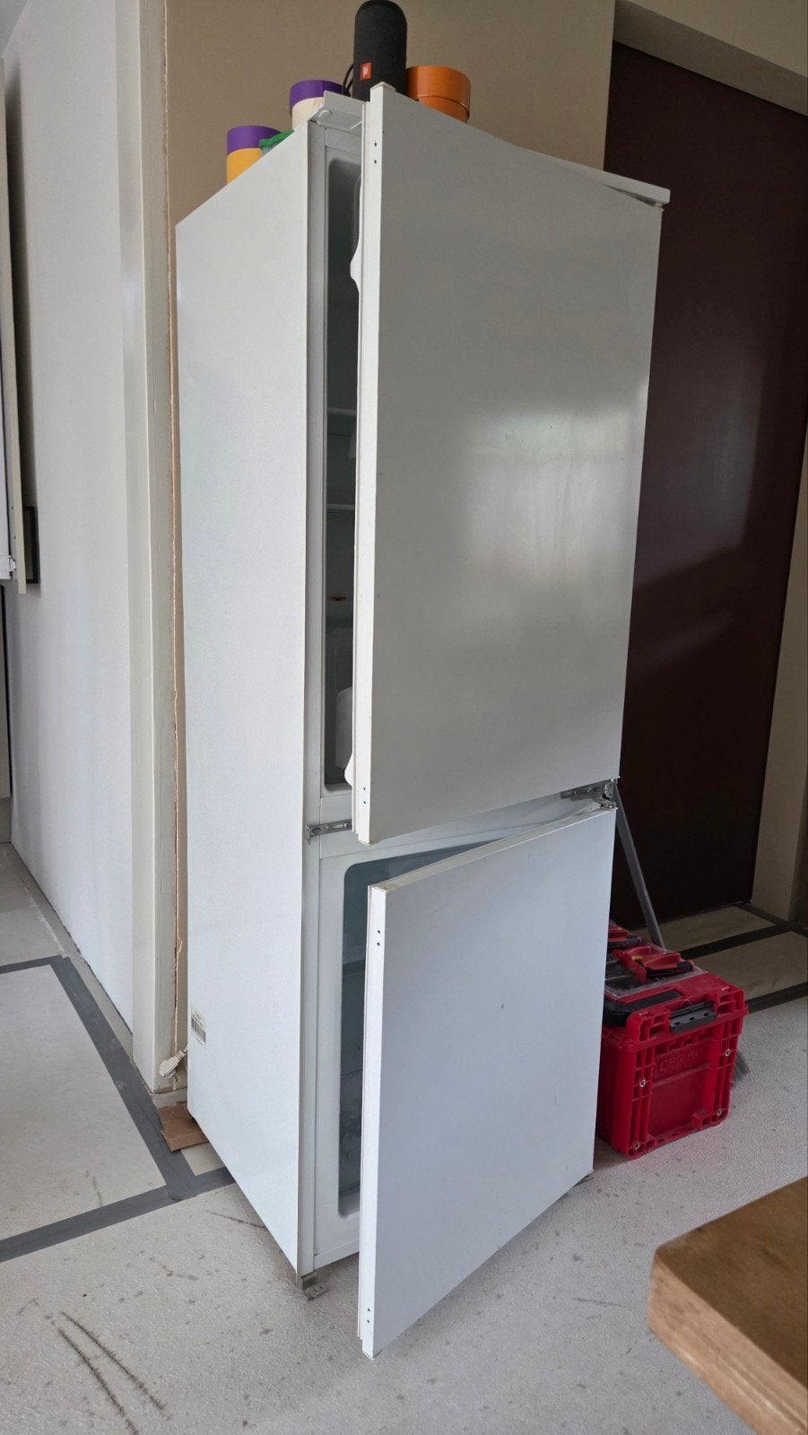 Inbouwkoelkast met vriezer Zanussi/Progress, Ophalen, Gebruikt, Met aparte vriezer, 160 cm of meer