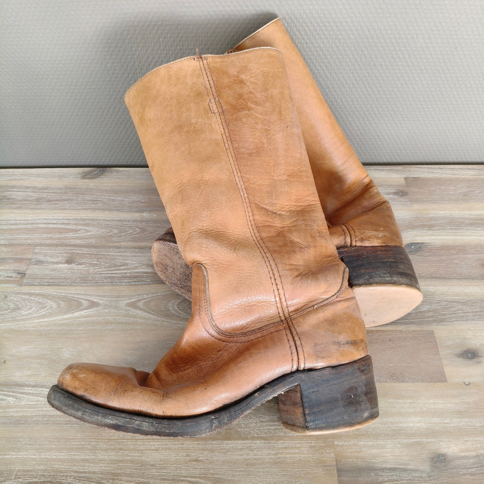 Prachtige Frye cowboylaarzen - Maat 8  41 85,-, Hoge laarzen, Verzenden, Beige, Frye