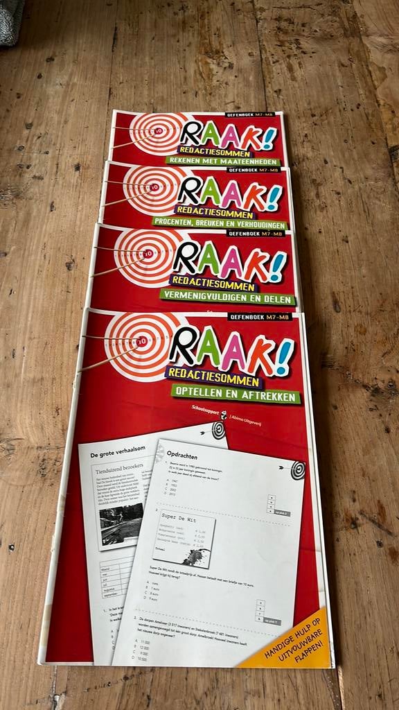 Raak redactiesommen verhaaltjessommen gr 7/8, Ophalen of Verzenden, Nieuw, Overige niveaus, Overige vakken