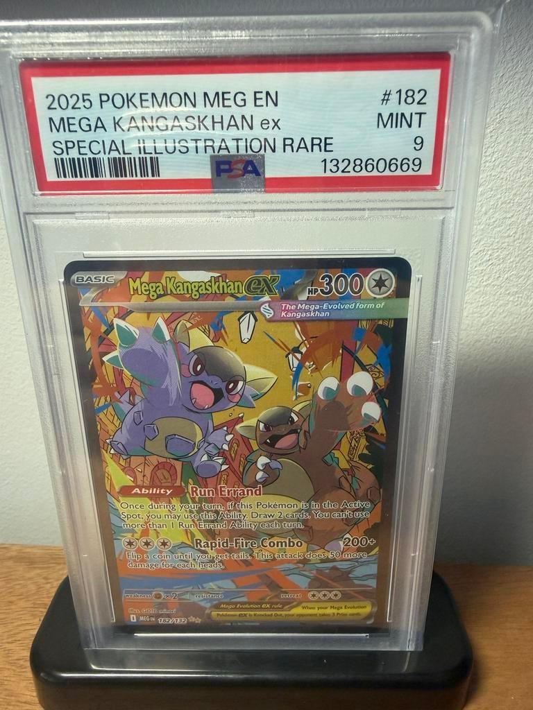 PSA 9 Mega Kangaskhan ex 182/132 SIR Pokémon Kaart, Hobby en Vrije tijd, Verzamelkaartspellen | Pokémon, Ophalen of Verzenden