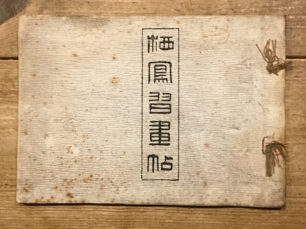Antiek houtblok prent album met 12 prenten, Antiek en Kunst, 24 cm, Verzenden, Overige typen, Handgemaakt