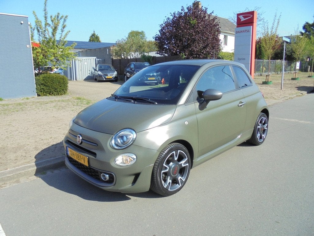 Fiat 500 0.9 TwinAir Turbo Sport Incl Bovag Garantie, Verde, 12 maanden, Gebruikt, Leder en Stof, 905 kg