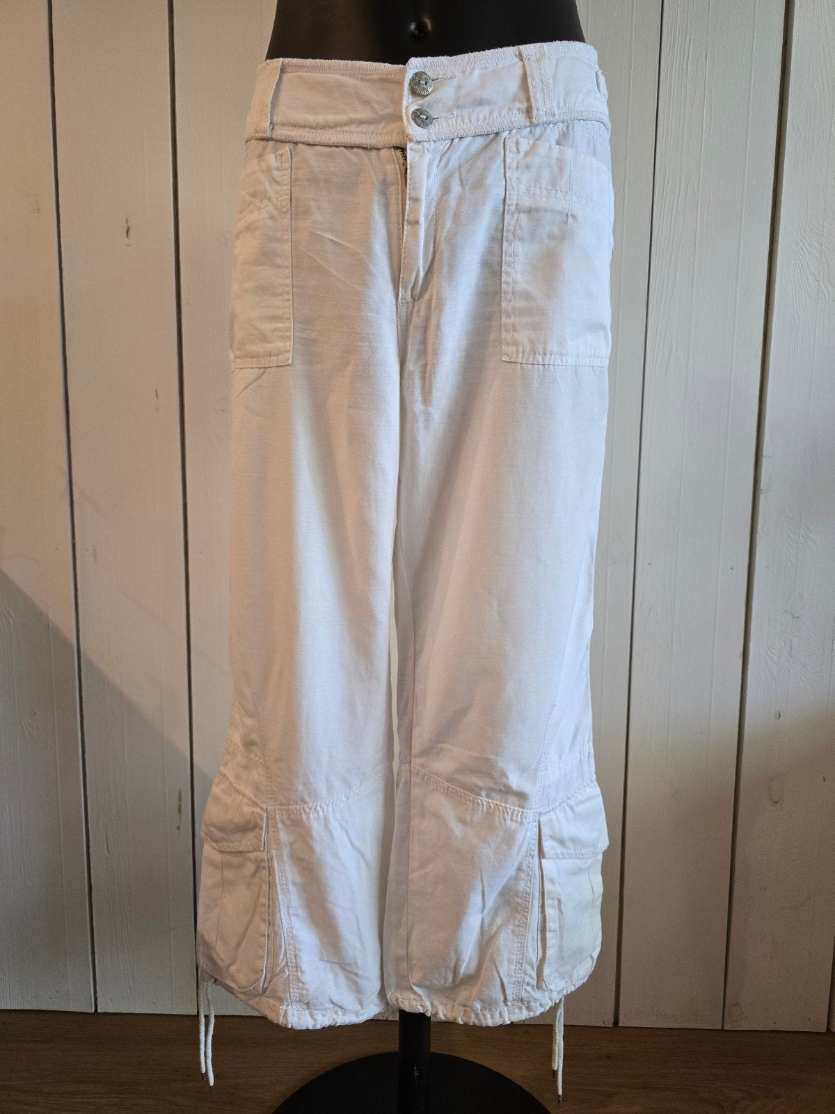 Didi zomerse capri broek wijde pijp linnen wit maat 40, Maat 38/40 (M), Wit, Didi, Ophalen of Verzenden