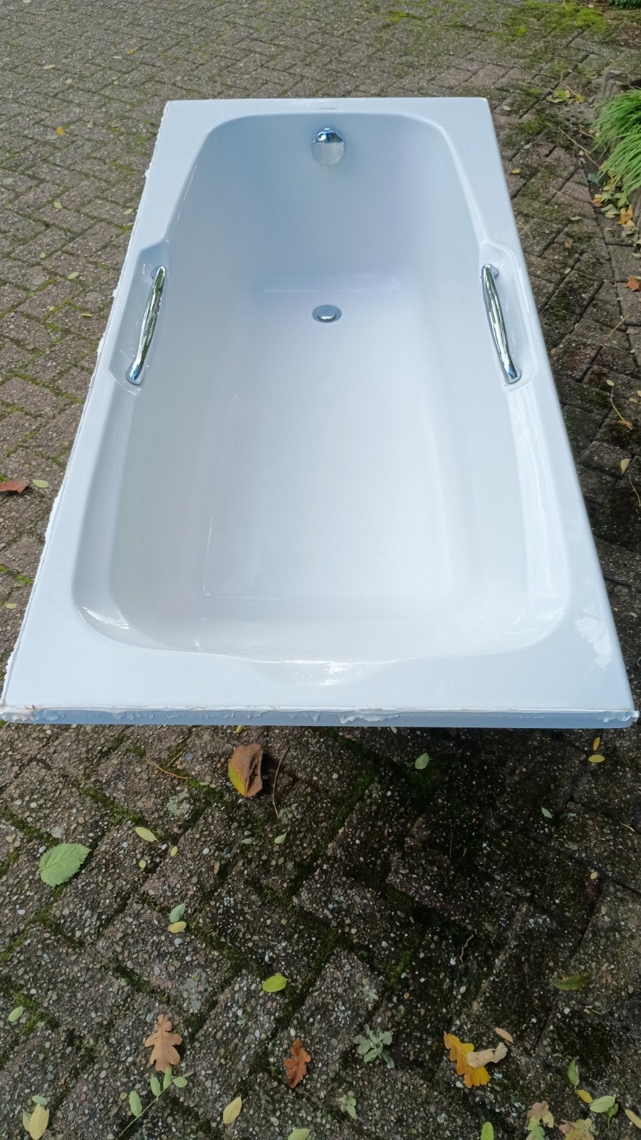Wit Ucosan inbouw ligbad 75x170 cm met handgrepen, Ophalen, Gebruikt, Bad