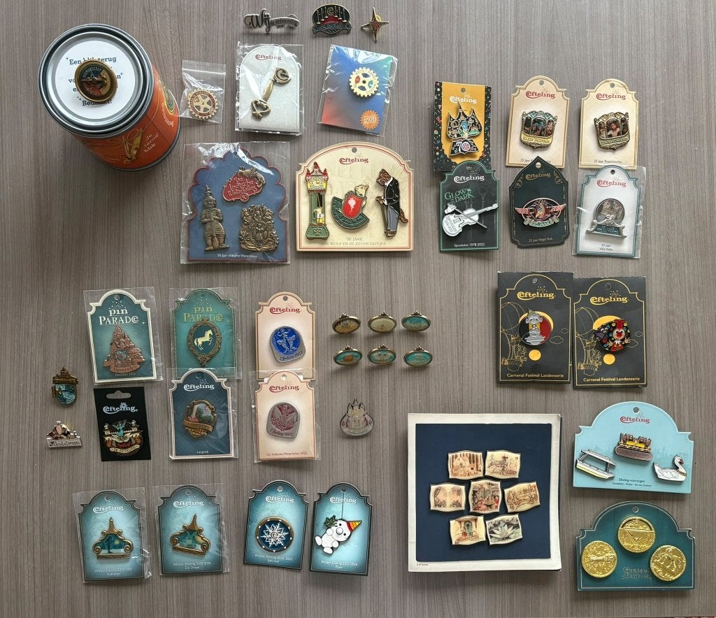 Grote Speciale Efteling pin collectie, Verzenden, Zo goed als nieuw, Button of Speldje