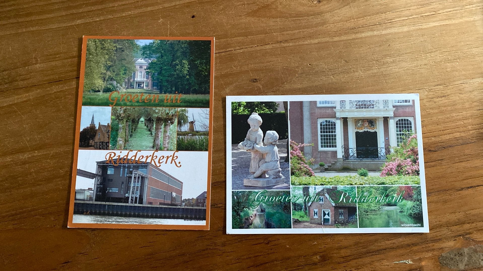 2 Ansichtkaarten kleur: Groeten uit Ridderkerk, Verzamelen, Ansichtkaarten | Nederland, Ophalen of Verzenden, 1980 tot heden, Gelopen