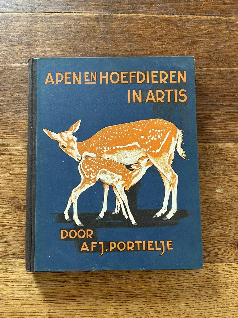 Apen en Hoefdieren in Artis Verkade plakboek compleet, Ophalen, Gebruikt