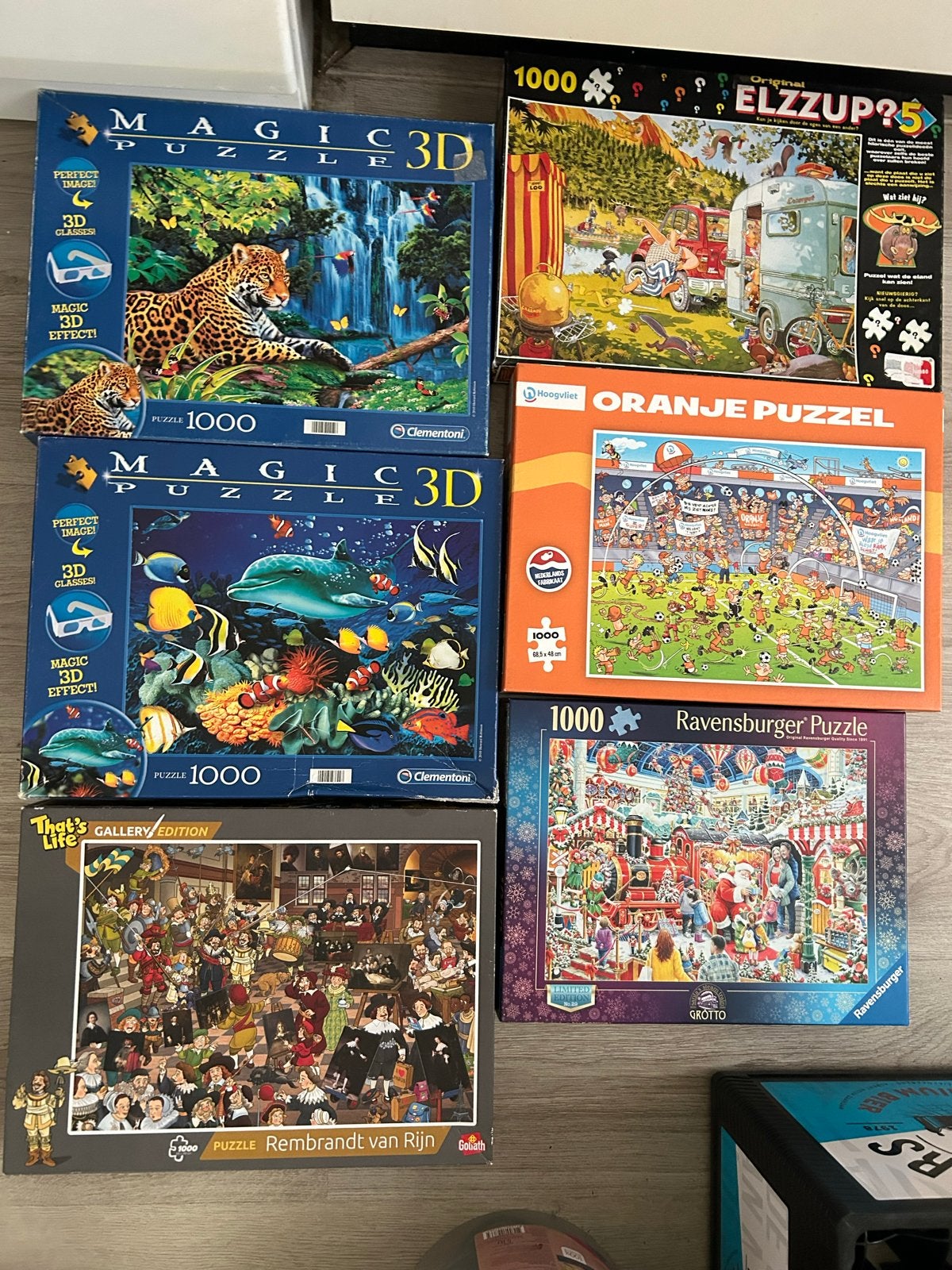 Bijna gratis af te halen 6 veeschillende legpuzzels, Ophalen of Verzenden, 500 t/m 1500 stukjes, Zo goed als nieuw, Legpuzzel