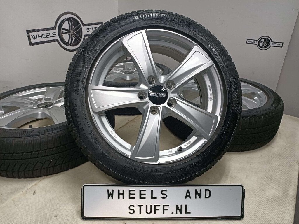 Oxxo lichtmetaal velgen 17"inch winterbanden 5x112 VW Seat, Ophalen, Gebruikt, 17 inch, Banden en Velgen