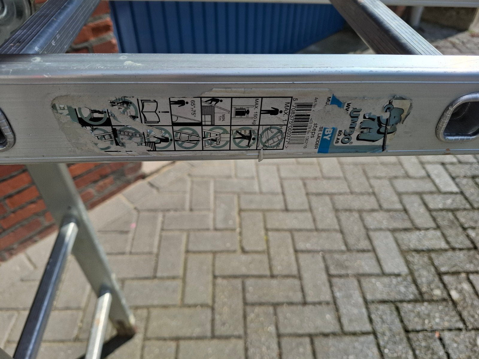 Opvouwbare aluminium ladder/steiger - Gebruikt, Ophalen of Verzenden